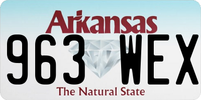 AR license plate 963WEX