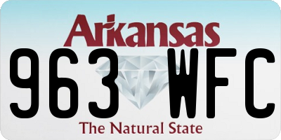 AR license plate 963WFC