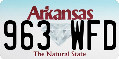 AR license plate 963WFD