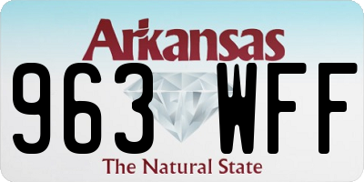 AR license plate 963WFF