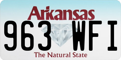AR license plate 963WFI