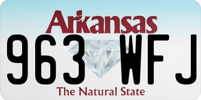 AR license plate 963WFJ