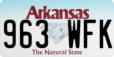 AR license plate 963WFK