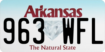 AR license plate 963WFL