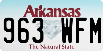 AR license plate 963WFM