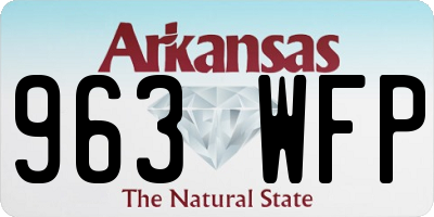 AR license plate 963WFP