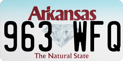 AR license plate 963WFQ