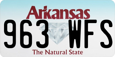 AR license plate 963WFS