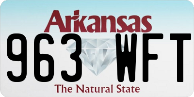 AR license plate 963WFT