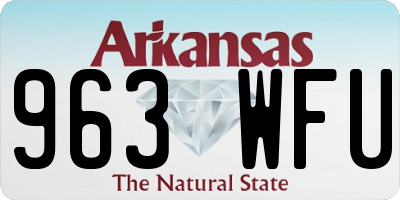 AR license plate 963WFU
