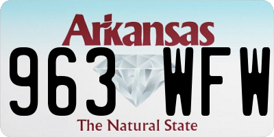AR license plate 963WFW