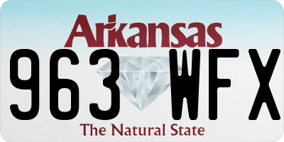 AR license plate 963WFX