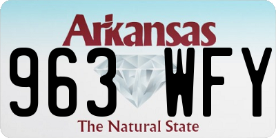 AR license plate 963WFY