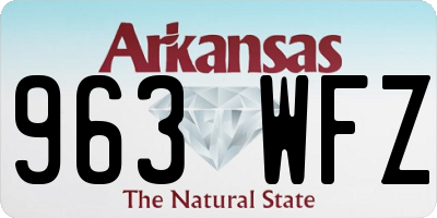AR license plate 963WFZ