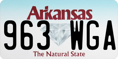 AR license plate 963WGA
