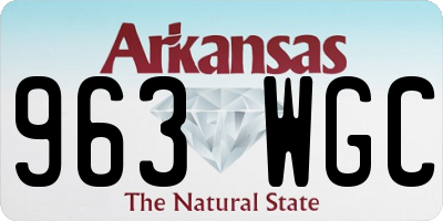 AR license plate 963WGC