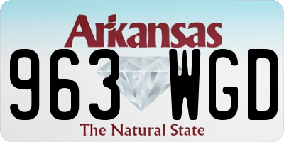 AR license plate 963WGD
