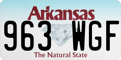 AR license plate 963WGF