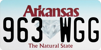 AR license plate 963WGG