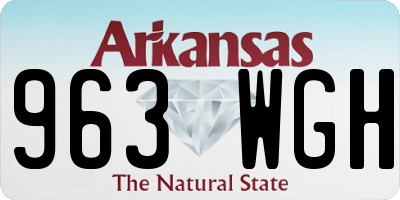 AR license plate 963WGH