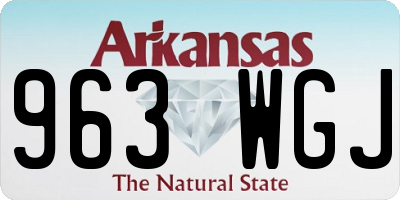 AR license plate 963WGJ