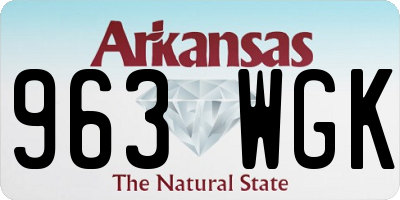 AR license plate 963WGK