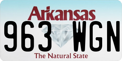 AR license plate 963WGN
