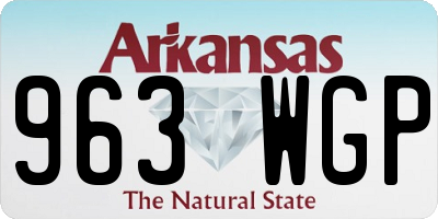 AR license plate 963WGP