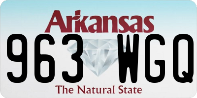 AR license plate 963WGQ