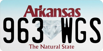 AR license plate 963WGS