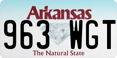 AR license plate 963WGT