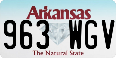 AR license plate 963WGV