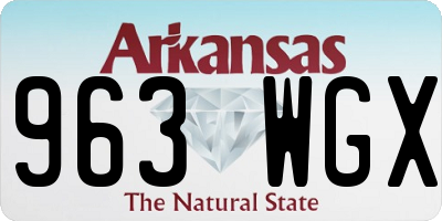 AR license plate 963WGX