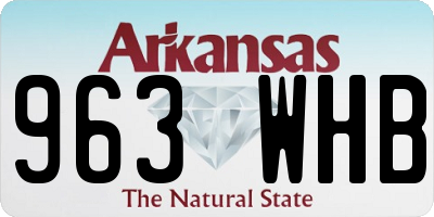 AR license plate 963WHB