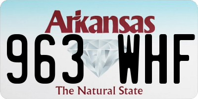 AR license plate 963WHF
