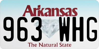 AR license plate 963WHG