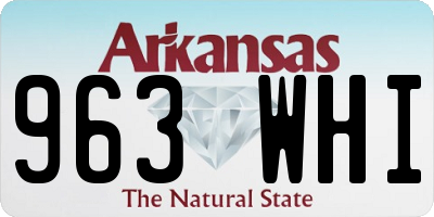 AR license plate 963WHI
