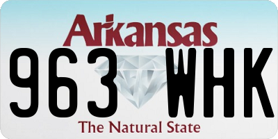 AR license plate 963WHK