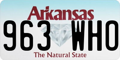 AR license plate 963WHO