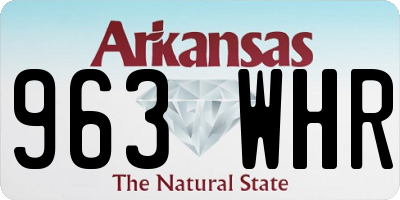 AR license plate 963WHR