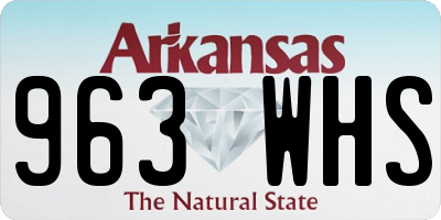 AR license plate 963WHS