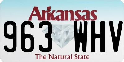 AR license plate 963WHV