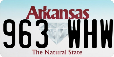 AR license plate 963WHW