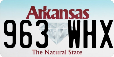 AR license plate 963WHX