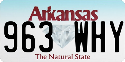 AR license plate 963WHY