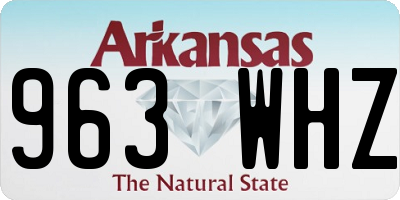 AR license plate 963WHZ