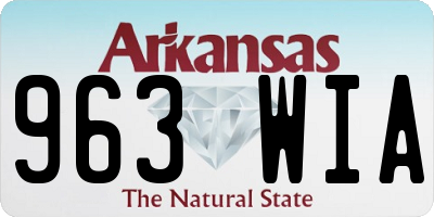 AR license plate 963WIA