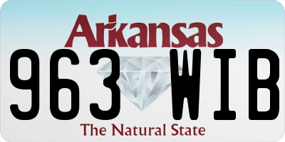 AR license plate 963WIB