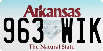 AR license plate 963WIK