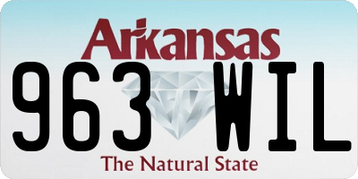 AR license plate 963WIL